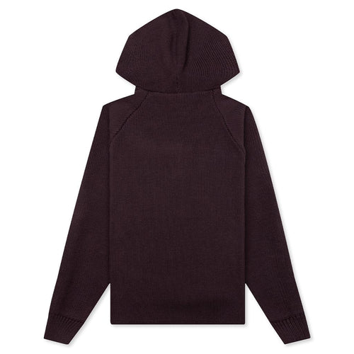 Kids Knit Hoodie Plum
