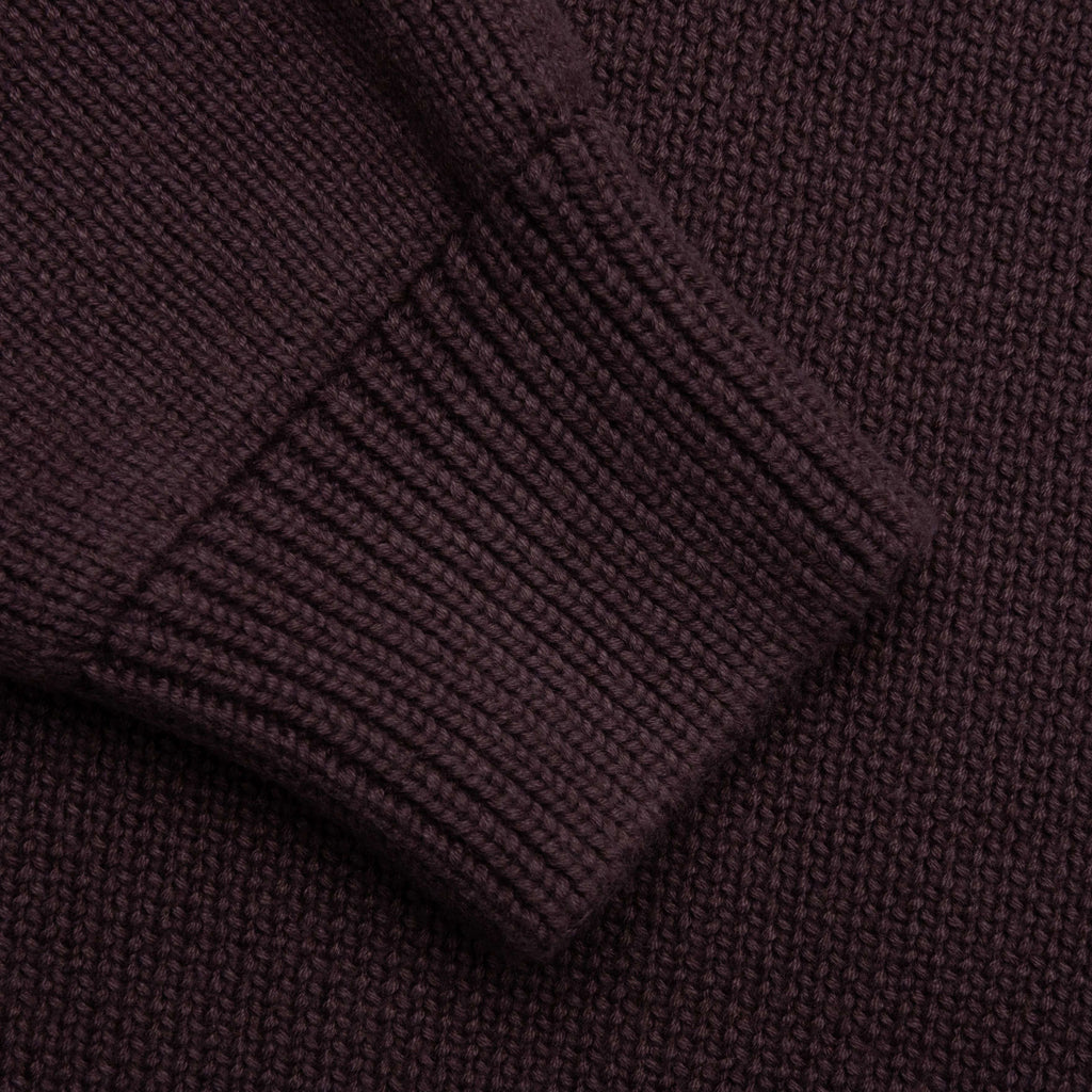 Kids Knit Hoodie Plum