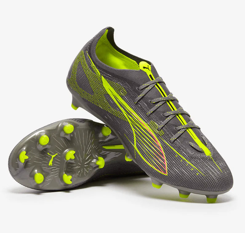 PUMA Ultra 5 Pro FG AG Firm Multi Ground Soccer Cleats Silver