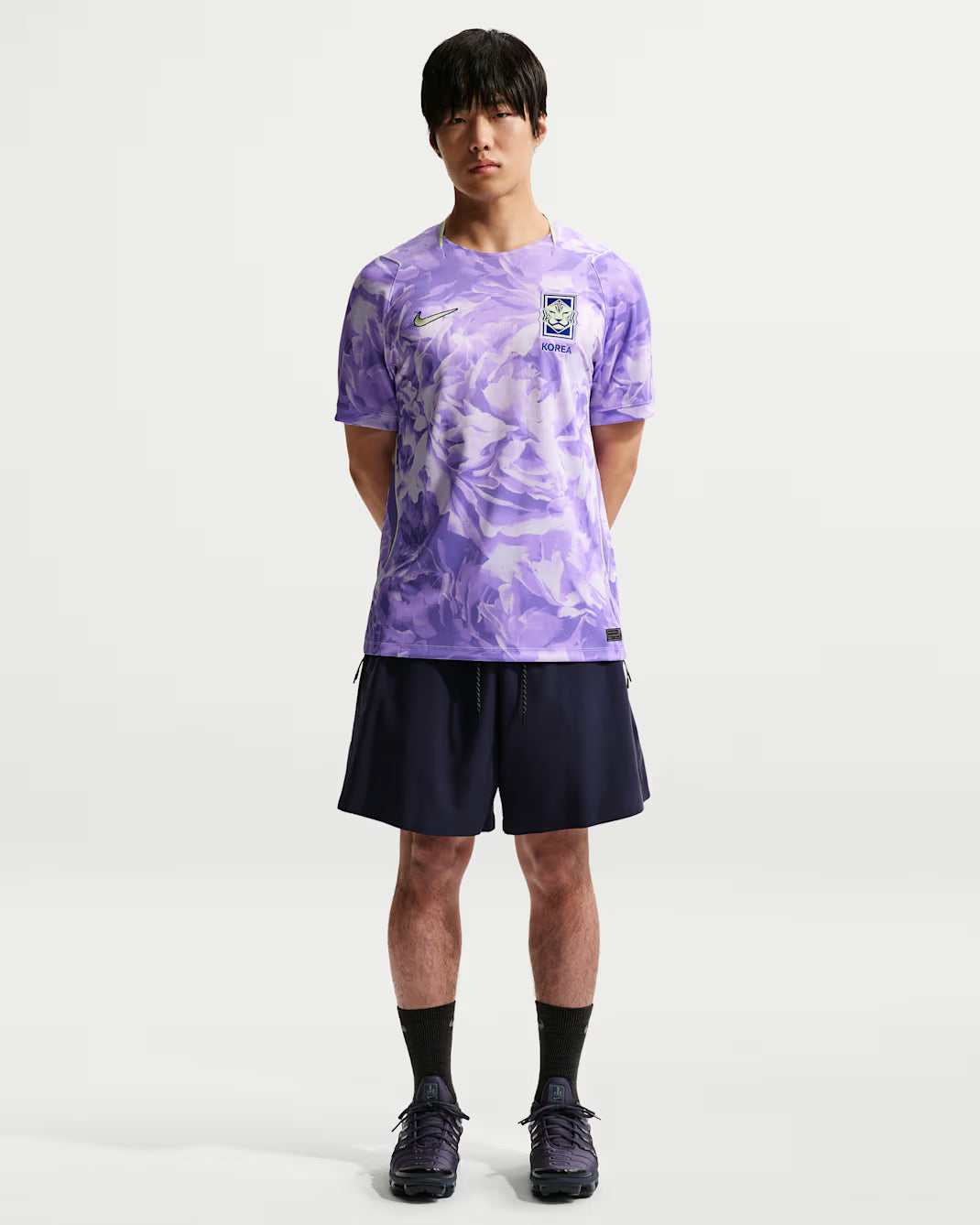 Nike Korea Away Mens Soccer Jersey 2026 Space Purple Amethyst Tint Global Blue Light Liquid Lime