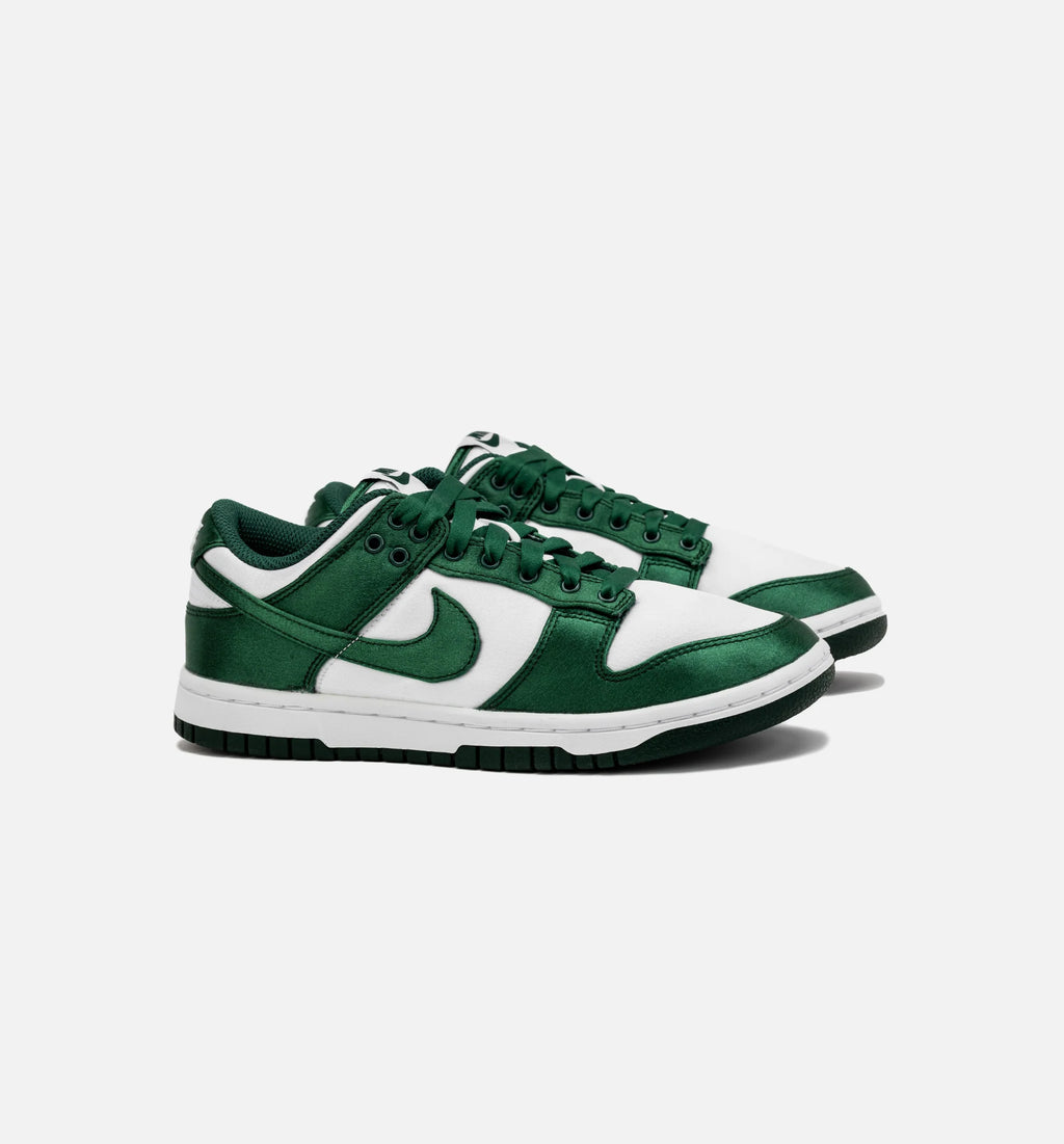 Dunk Low Satin Green Womens Lifestyle Shoe White Green Free Shipping