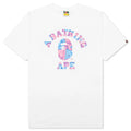 Liquid Camo College Tee White Pink