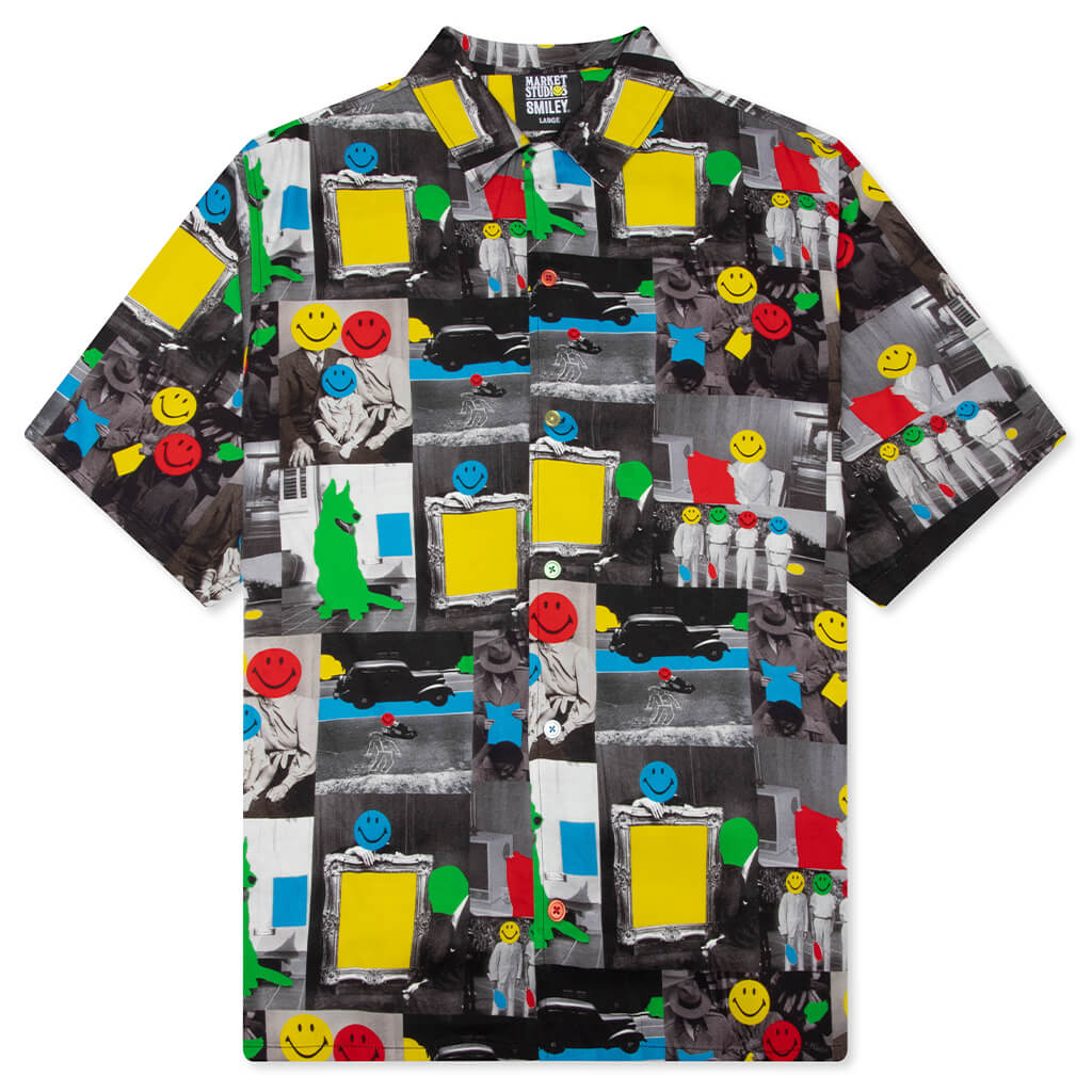 Smiley Collage S S Woven Multi
