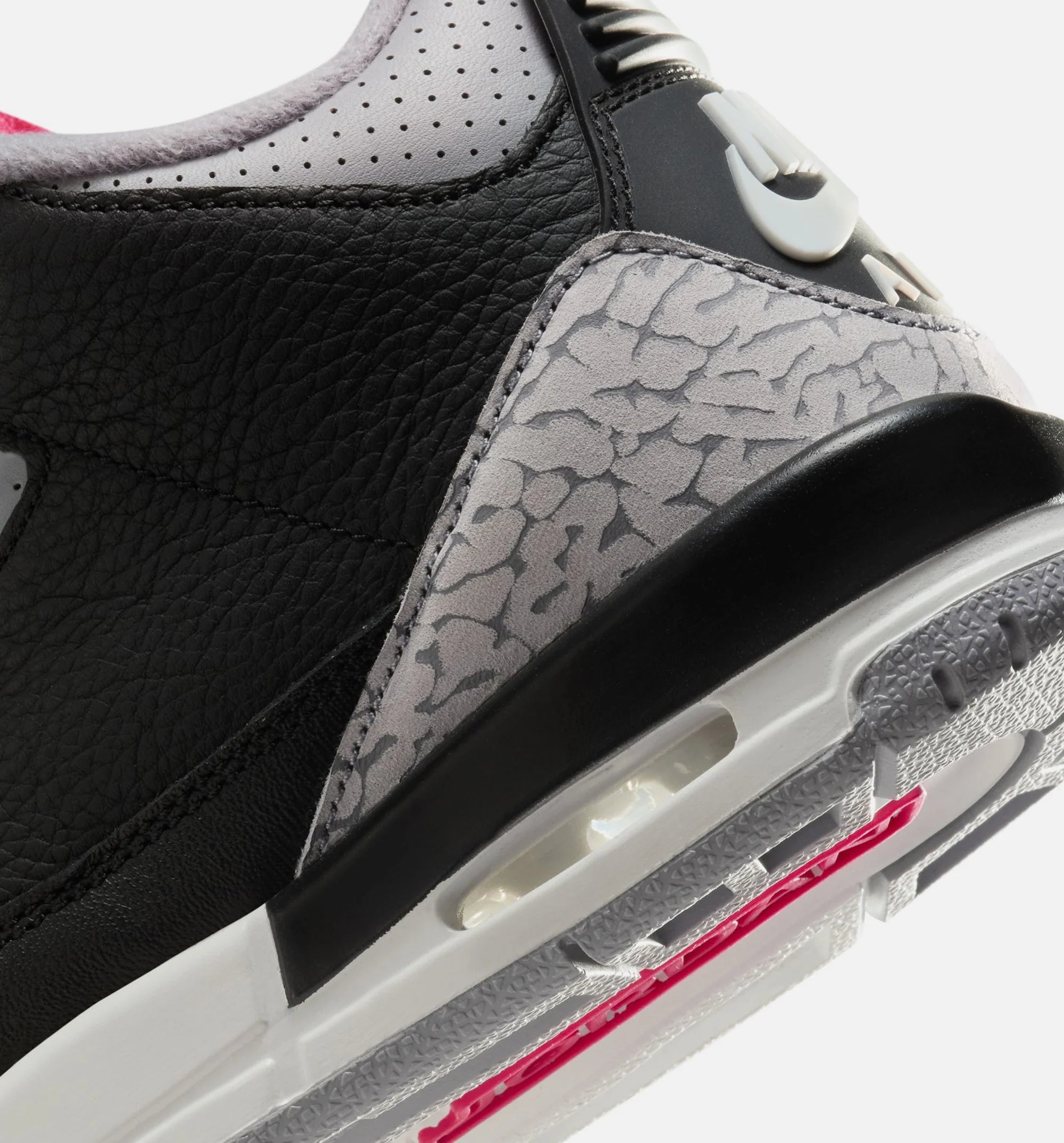 Air Jordan 3 Retro Black Cement Grade School Lifestyle Shoe Black Fire Red Cement Grey Summit White