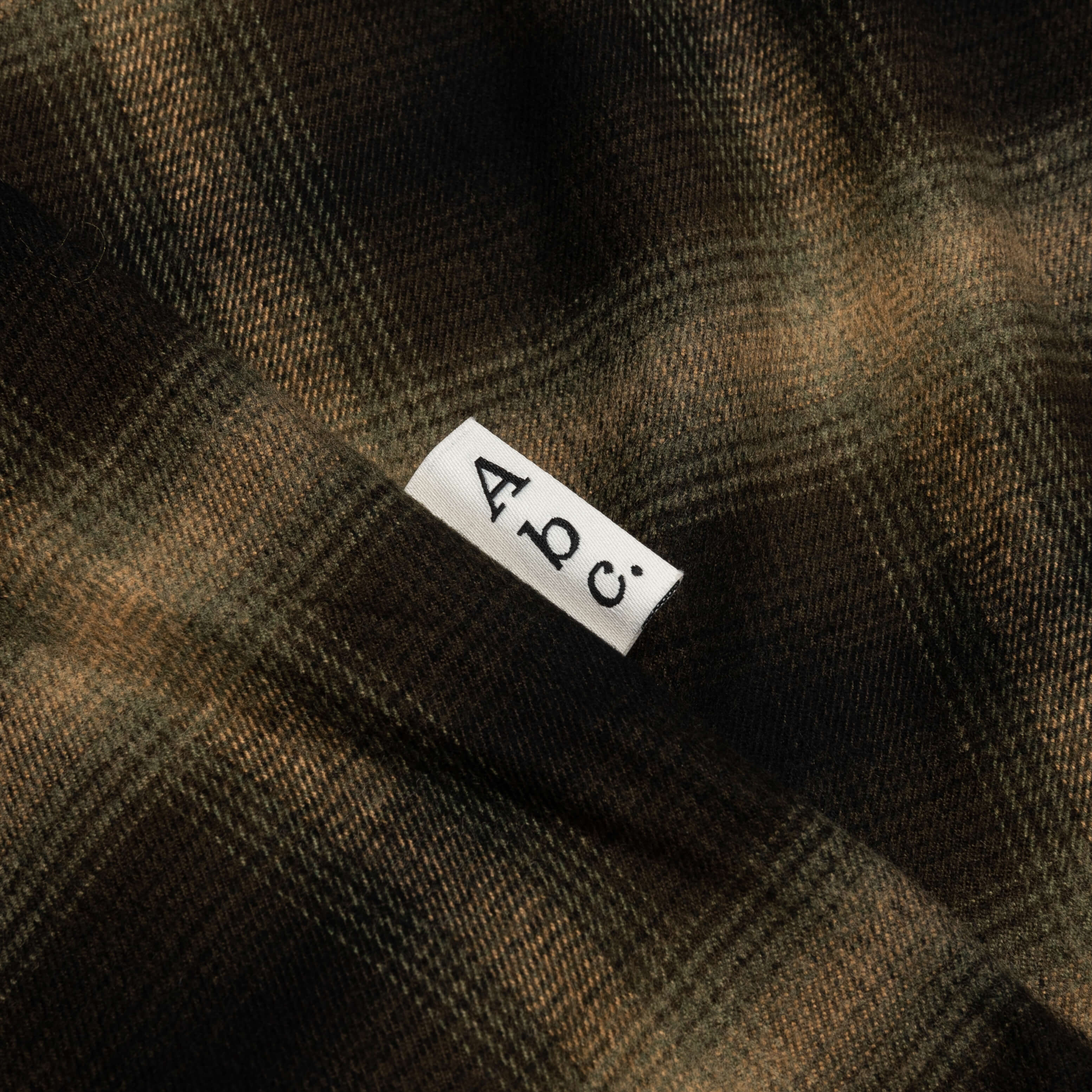 Abc Flannel Plaid Puffer Quilted Jacket Green