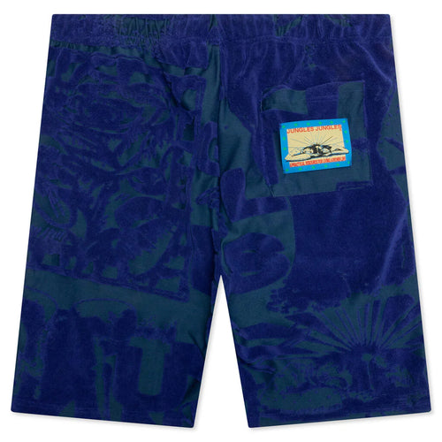 Terry Towelling Short Blue Green