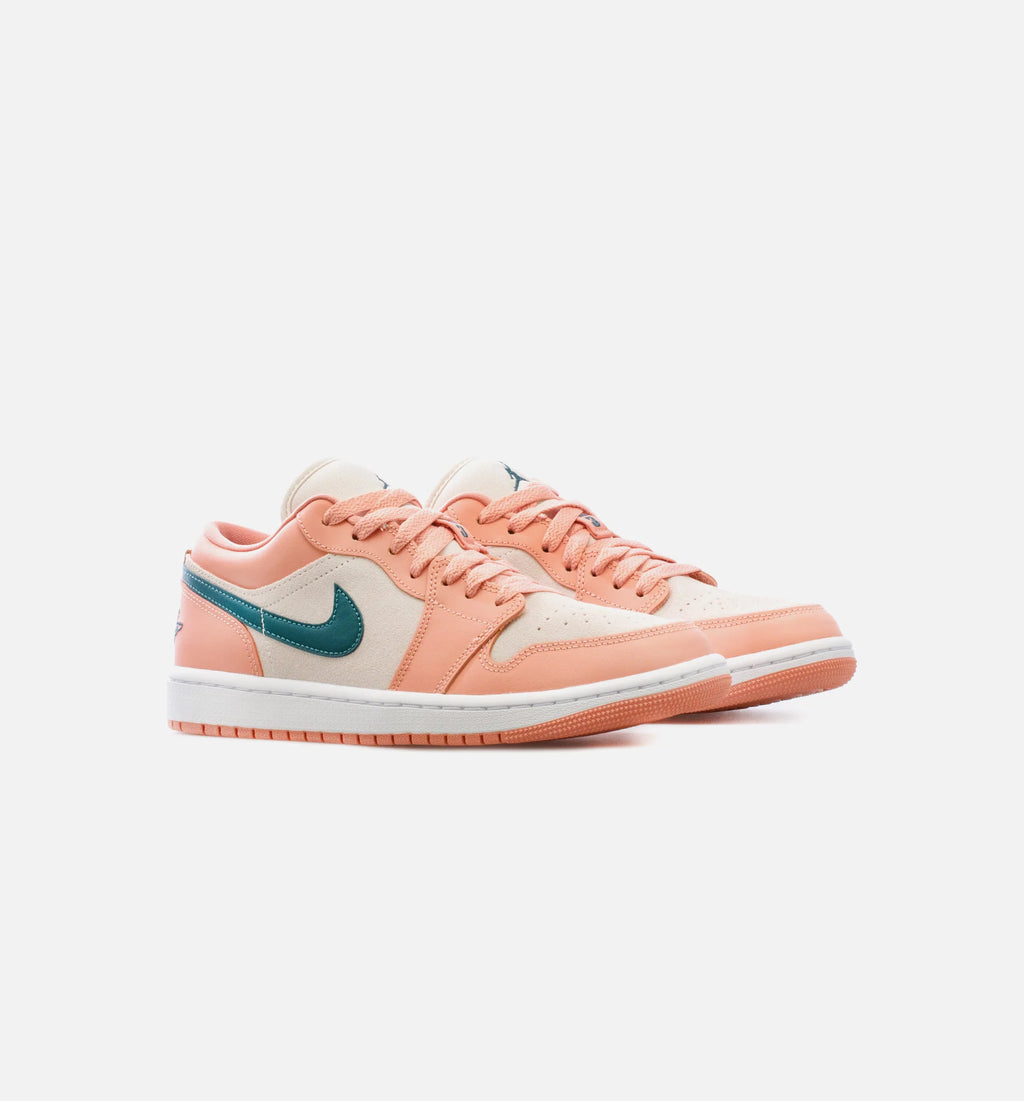 Air Jordan 1 Low Light Madder Root Womens Lifestyle Shoe Light Madder Root Dark Teal Green