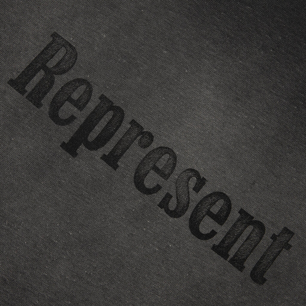 Represent Ringer T Shirt Stained Black