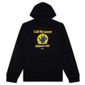 Smiley Call My Lawyer Bear Hoodie Jet Black