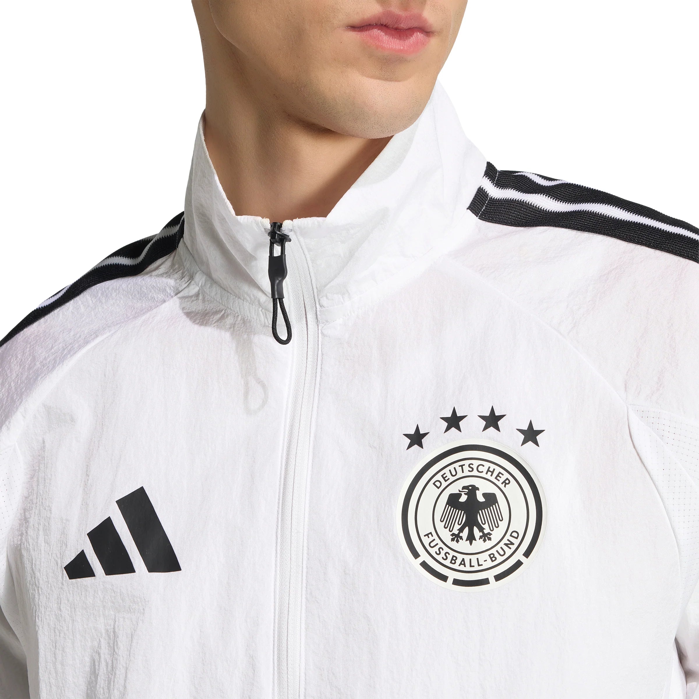 adidas Germany Home Anthem Mens Soccer Jacket White Black