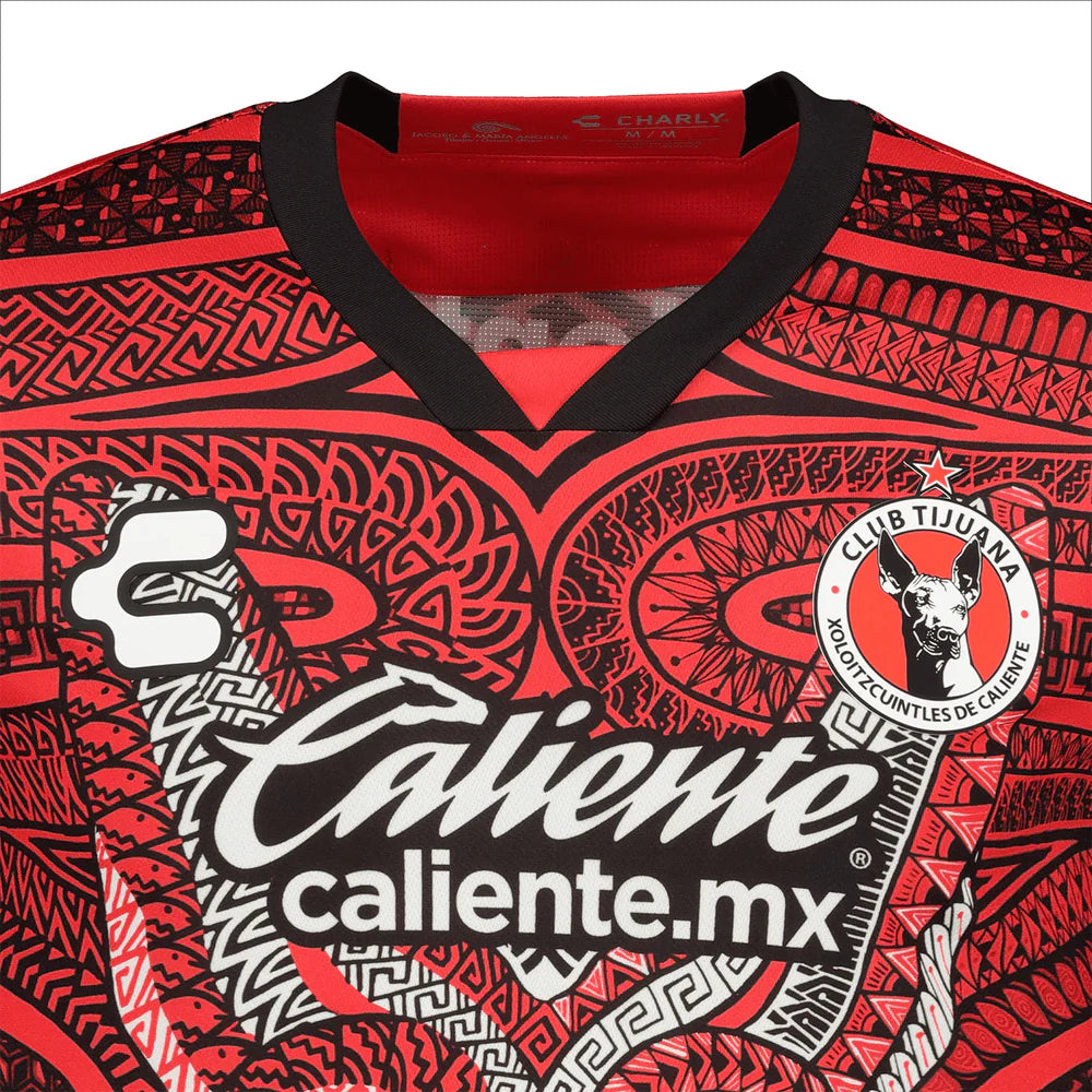 Charly Xolos Third Jersey 22 Red Black