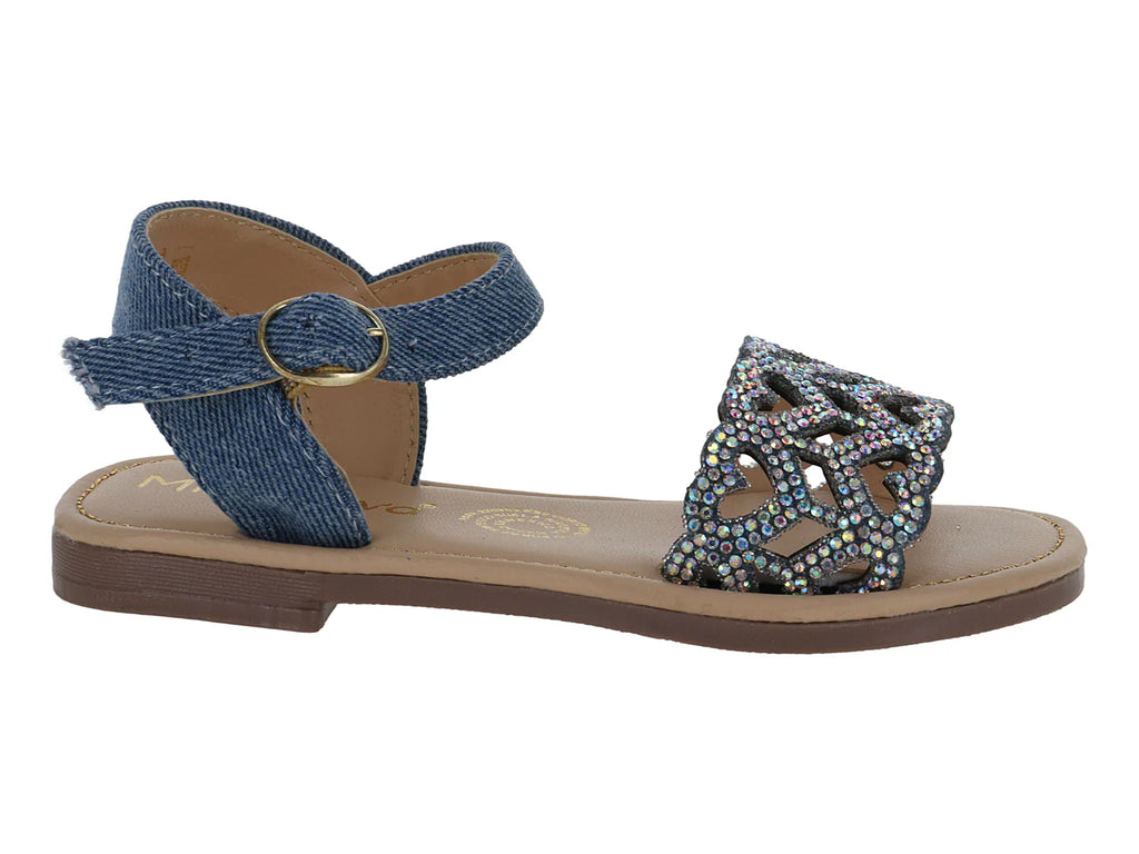 Sandalias Miroslava Azul de Mezclilla para Niña