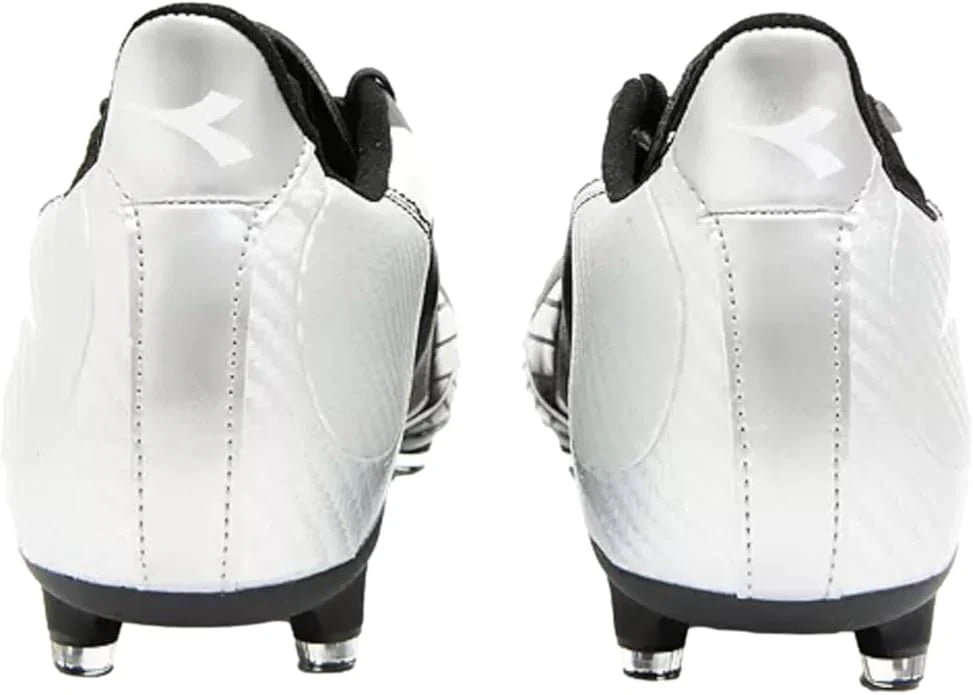 Diadora Maximus Elite LT SLP12 Firm Ground Soccer Cleats Black White Silver