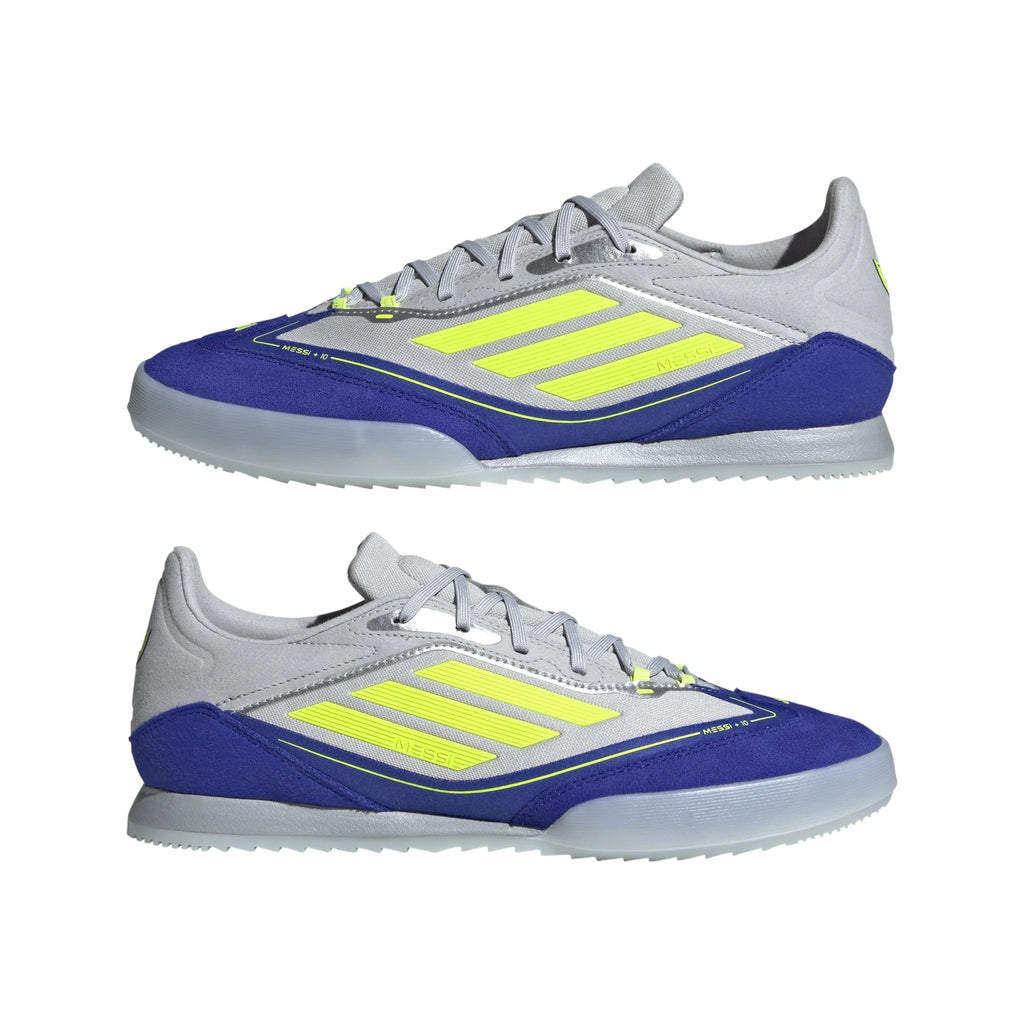 adidas F50 Messi Freestyle Indoor Boots Silver Yellow Blue