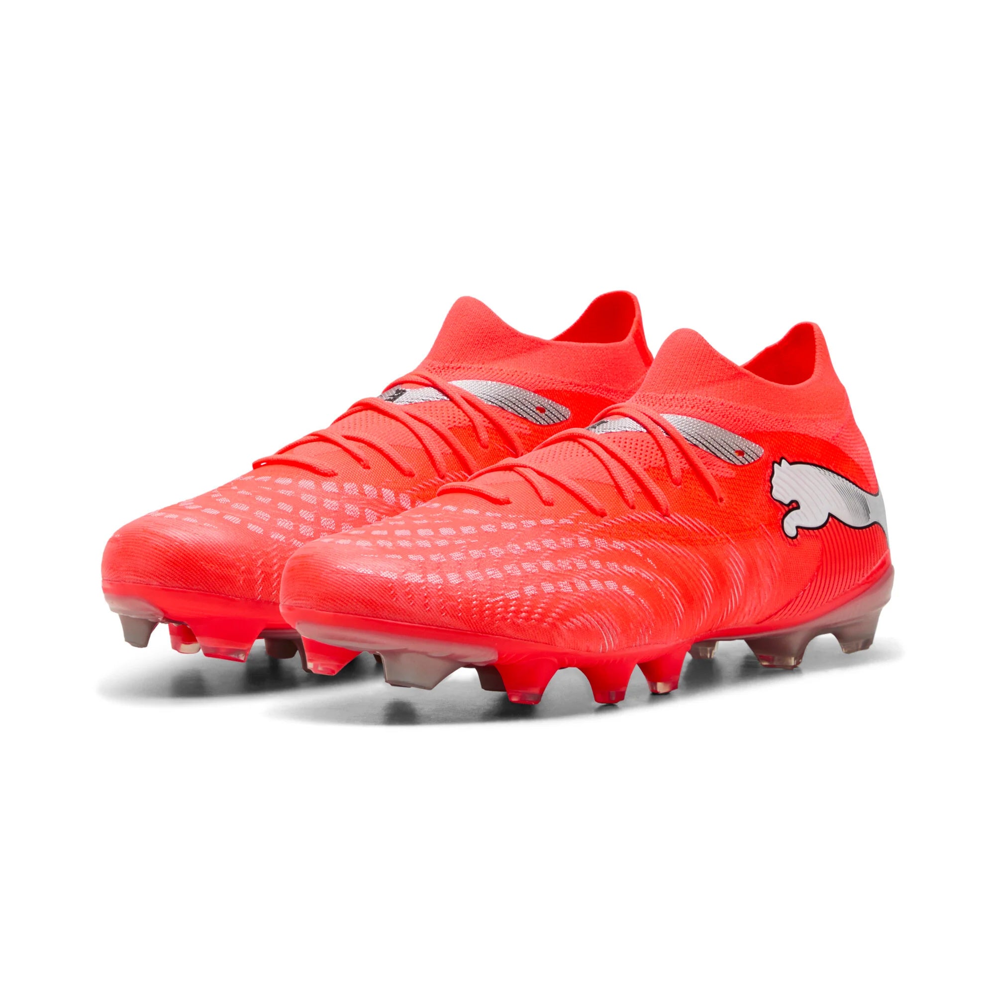 PUMA Future 9 Match FG AG Firm Multi Ground Mens Soccer Cleats Red White Black