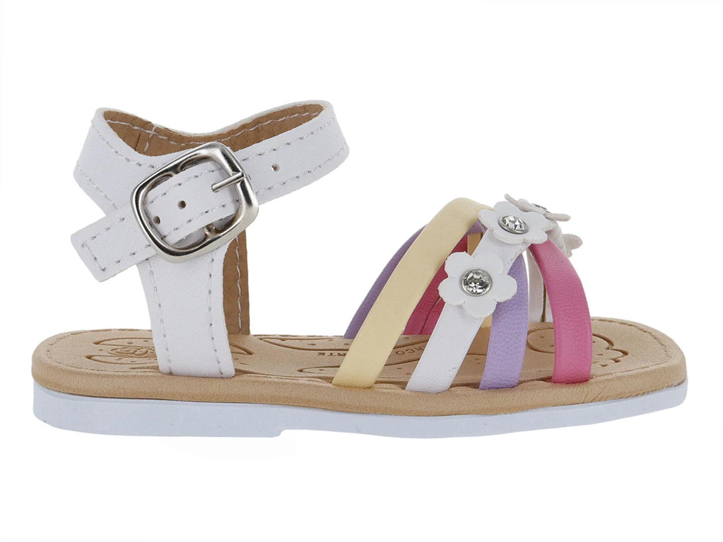 Sandalias Biberones Blanco Multicolor para Bebé