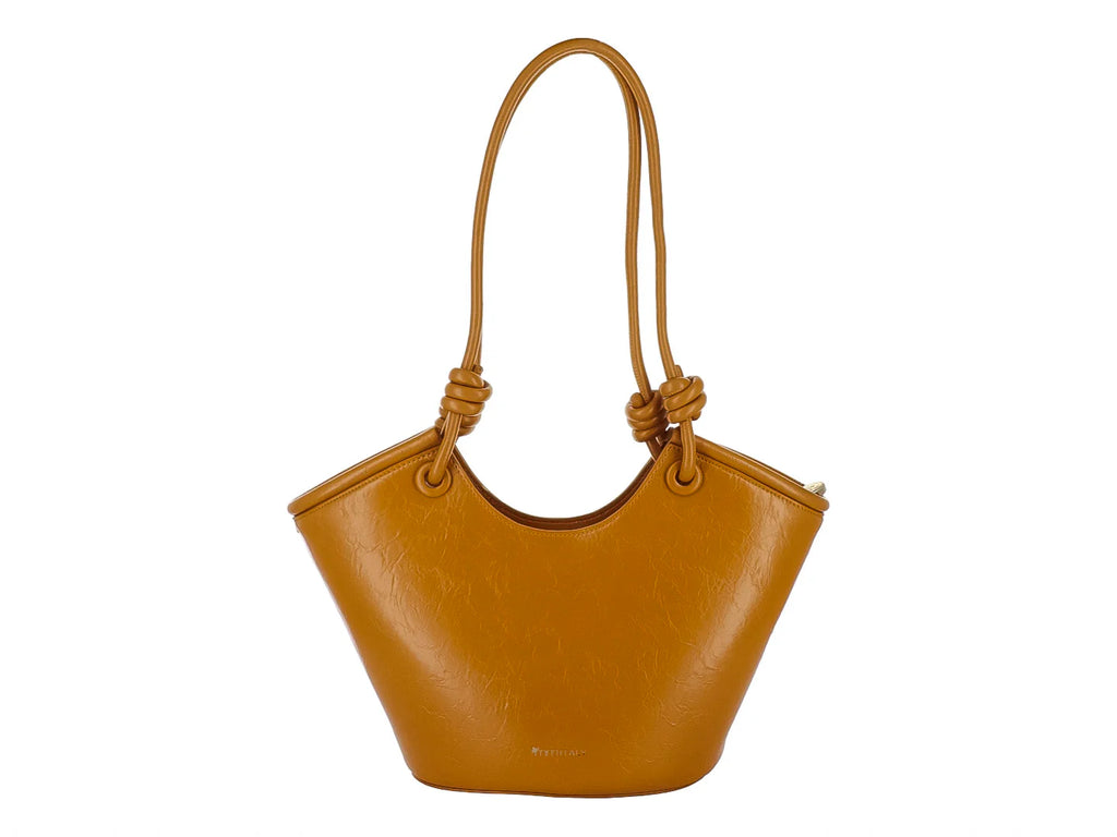 Bolsa de Hombro MM Bolsas Color Mostaza para Mujer