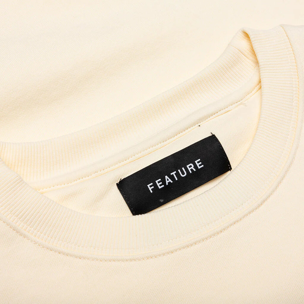 Academy Crewneck Cannoli Cream Gold Flame