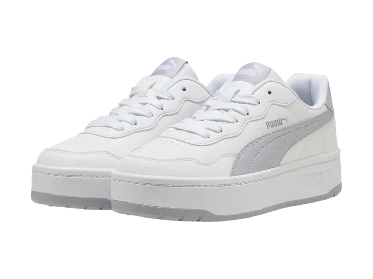 Tenis PUMA Court Lally Skye Blanco y Plata para Mujer