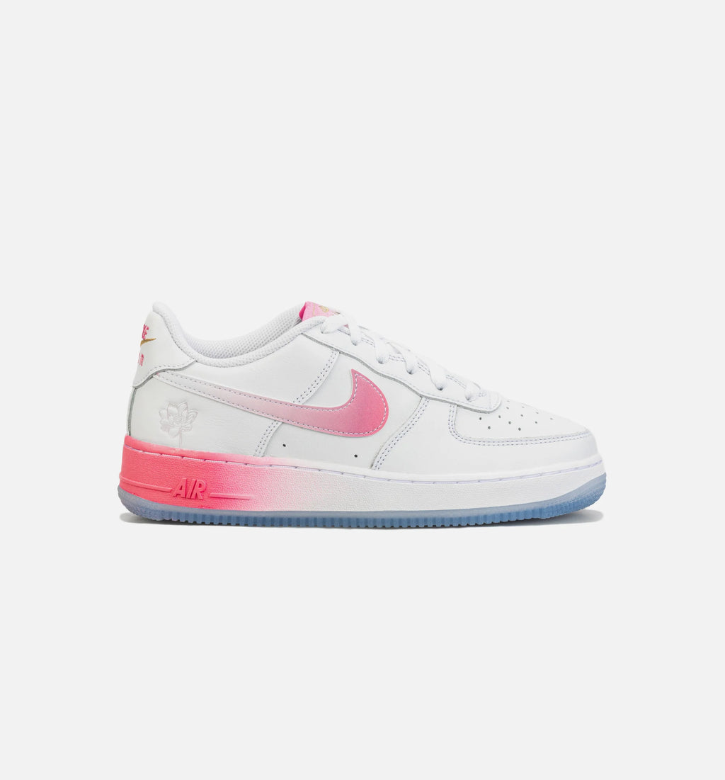 Air Force 1 Low Lotus Flower Grade School Lifestyle Shoe White Pink