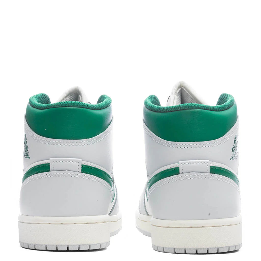 Air Jordan 1 Mid GS Summit White Pine Green Pure Platinum