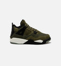Air Jordan 4 Retro Craft Olive Preschool Lifestyle Shoe Medium Olive Black