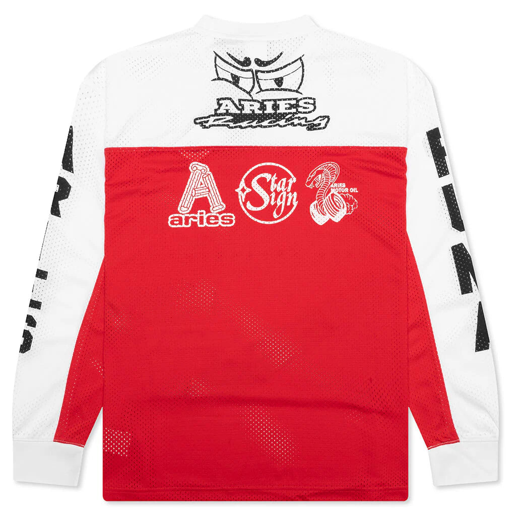 Puma x Aries Mesh Long Sleeve Red