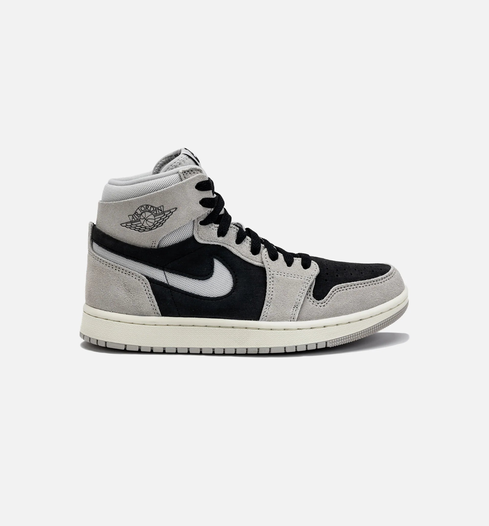 Air Jordan 1 High Zoom CMFT 2 Light Iron Ore Womens Lifestyle Shoe Black Grey