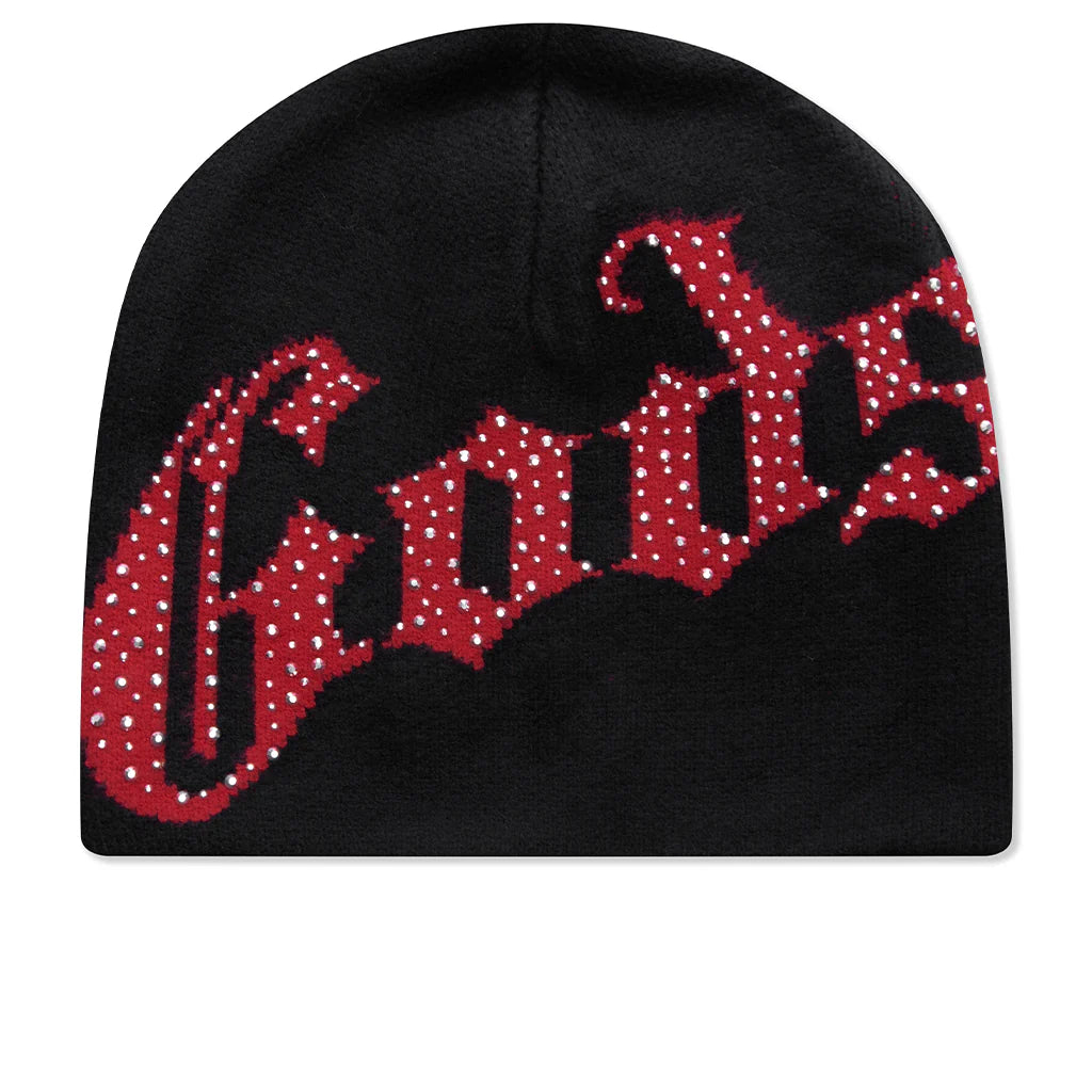 OG Logo Studded Beanie Black Red