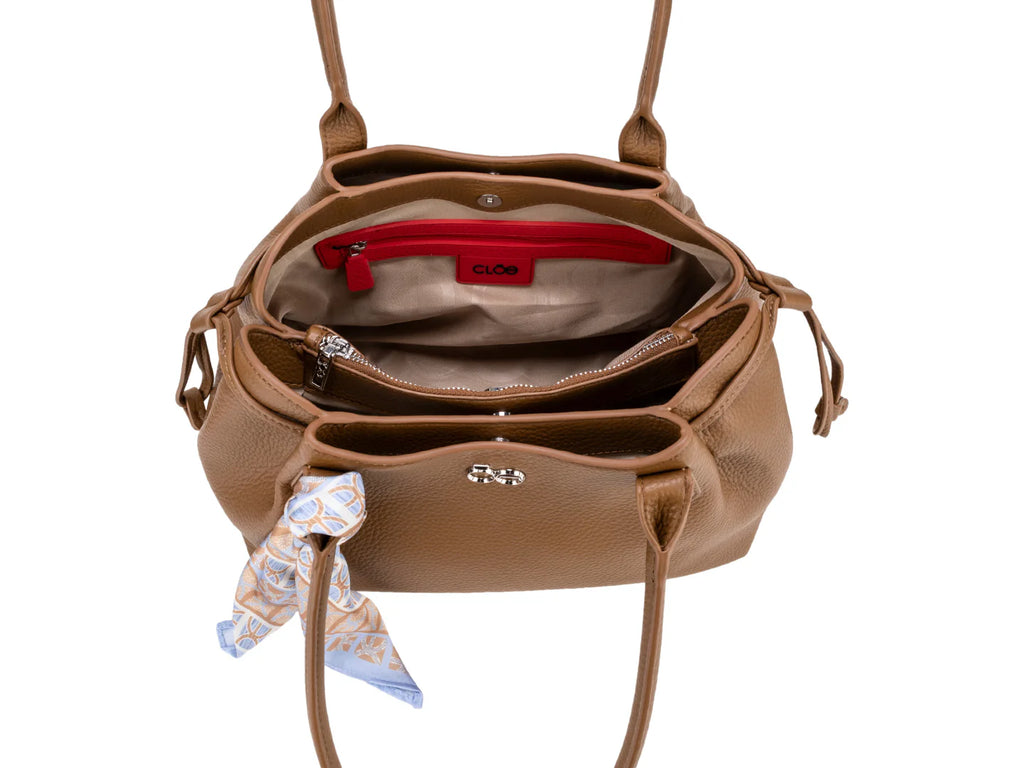 Bolsa de Hombro Cloe Camel para Mujer
