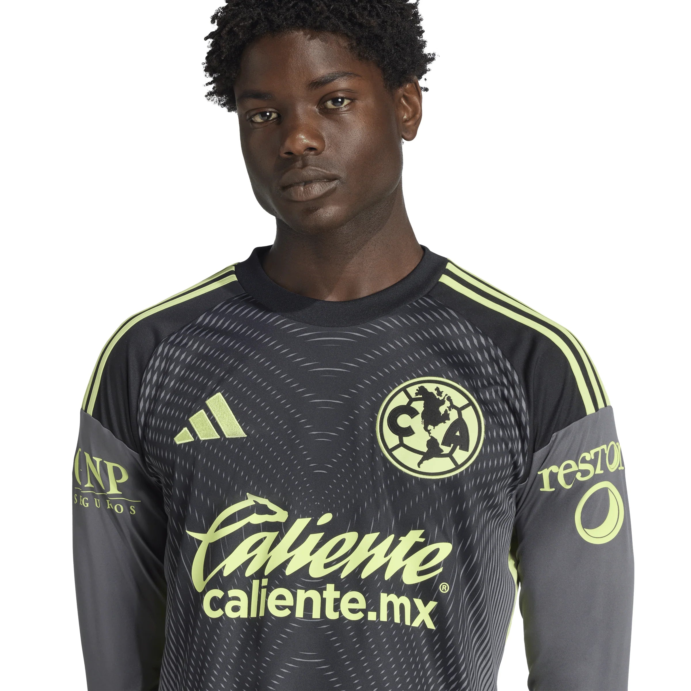 adidas Club América Long Sleeve Mens Goalkeeper Jersey 25 26 Grey