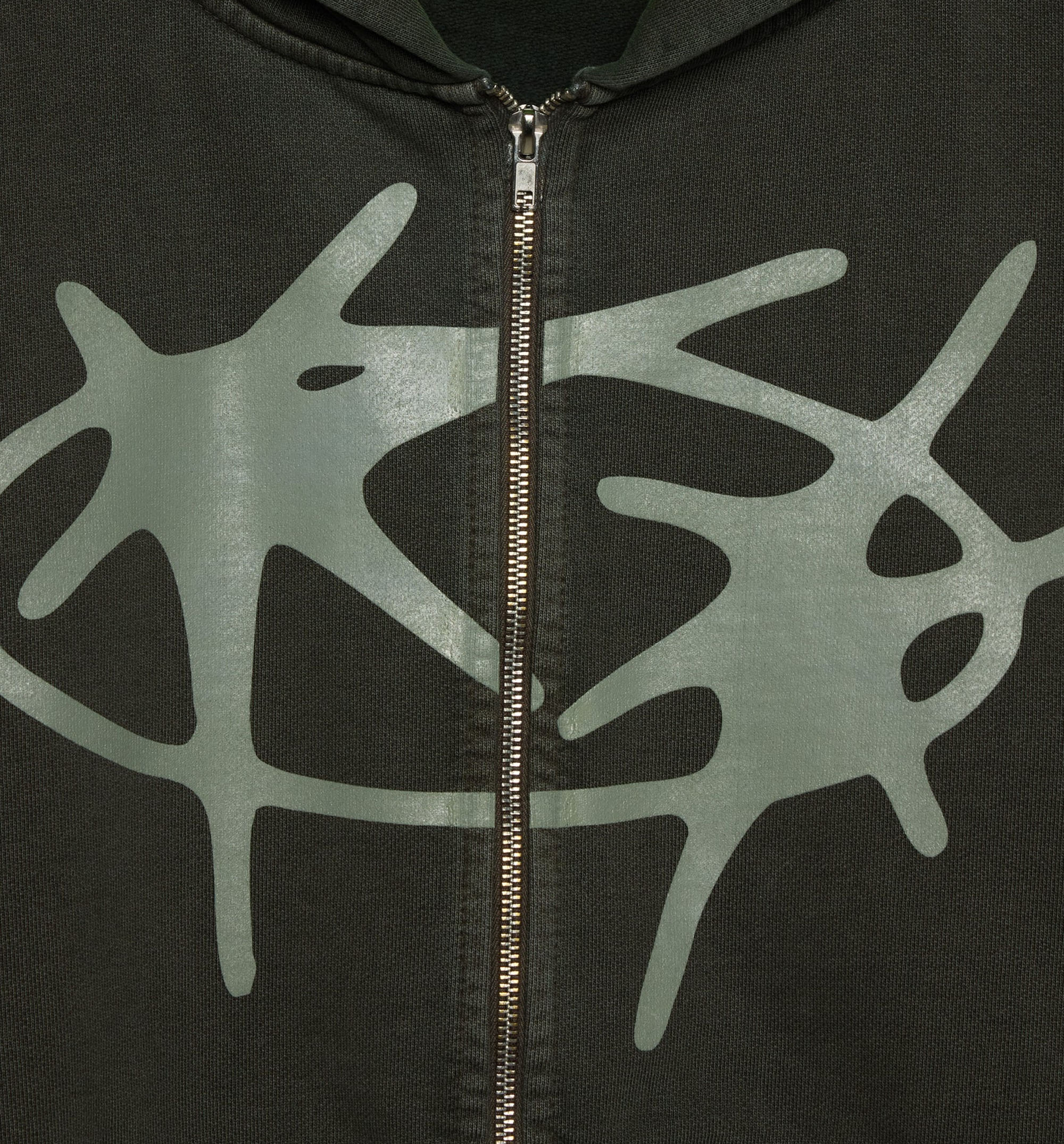 Studio Star Zip Up Mens Hoodie Black