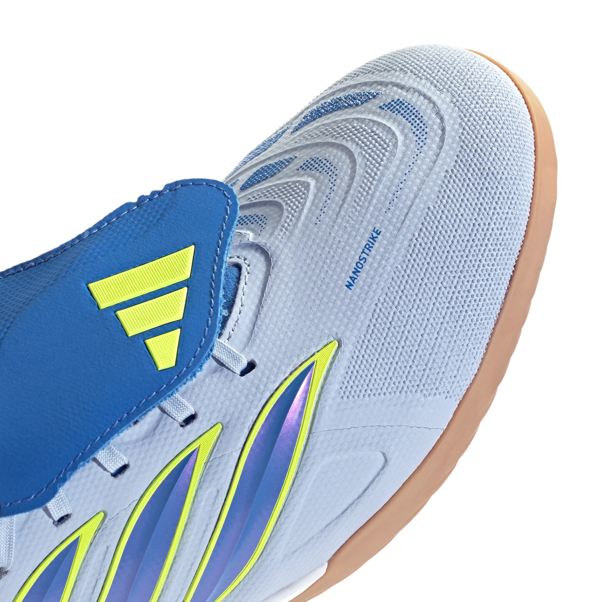 adidas Predator League Fold Over Tongue IN Indoor Mens Soccer Shoes Sky Blue Yellow
