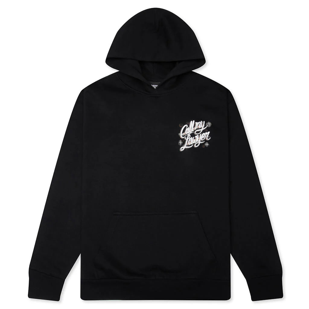 Airbrush Call My Lawyer Hoodie Jet Black