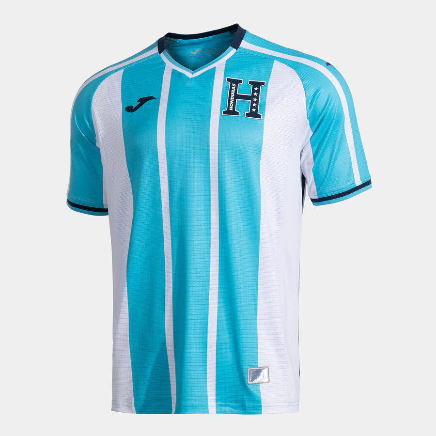 Joma Honduras Away Mens Soccer Jersey 26 Sky Blue White