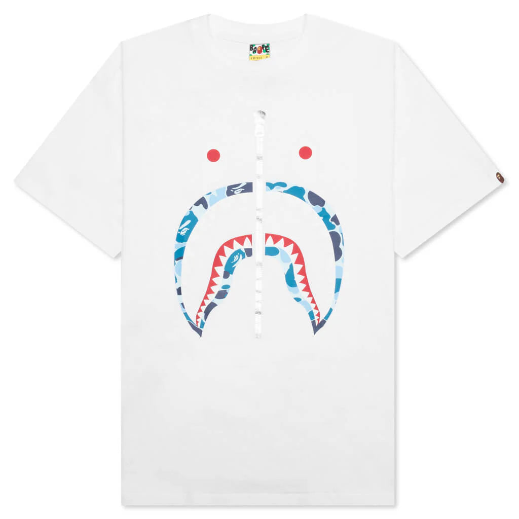 ABC Camo Shark Tee White Blue