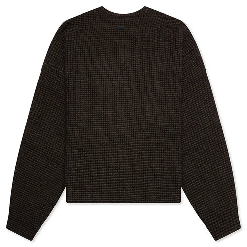 Heavy Waffle Cardigan Brown