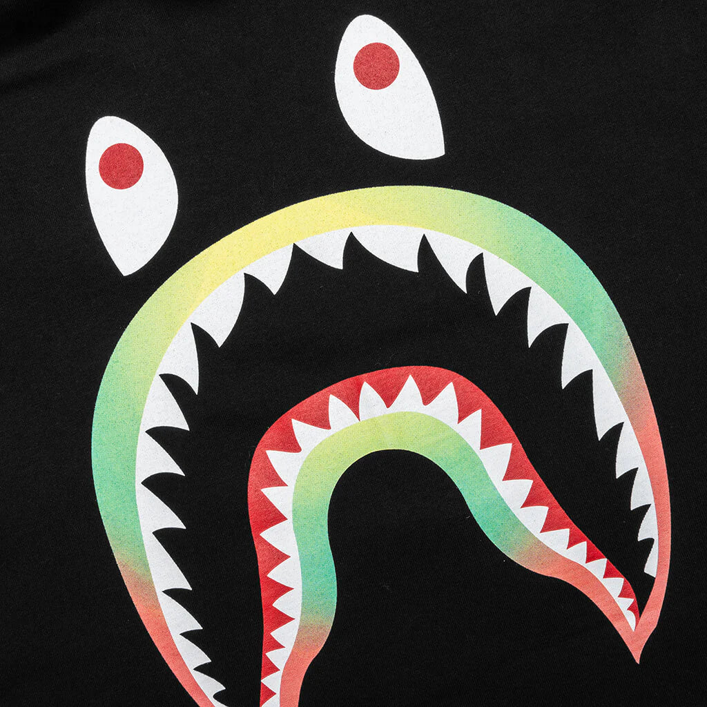 Gradation Side Shark Tee Black