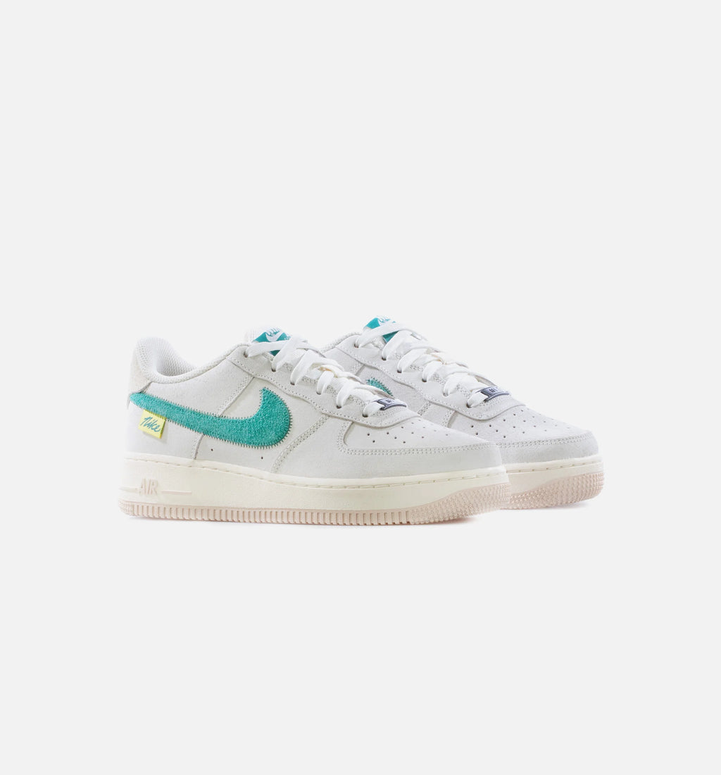 Air Force 1 LV Test of Time Grade School Lifestyle Shoe Sail Coconut Milk Pearl White Green Noise