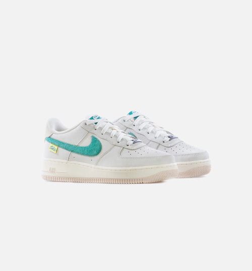 Air Force 1 LV Test of Time Grade School Lifestyle Shoe Sail Coconut Milk Pearl White Green Noise