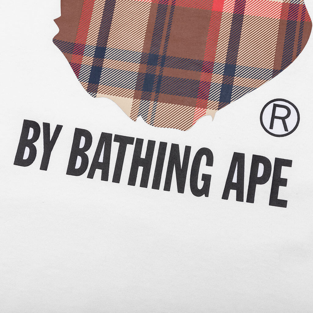 Bape Check By Bathing Ape Tee White