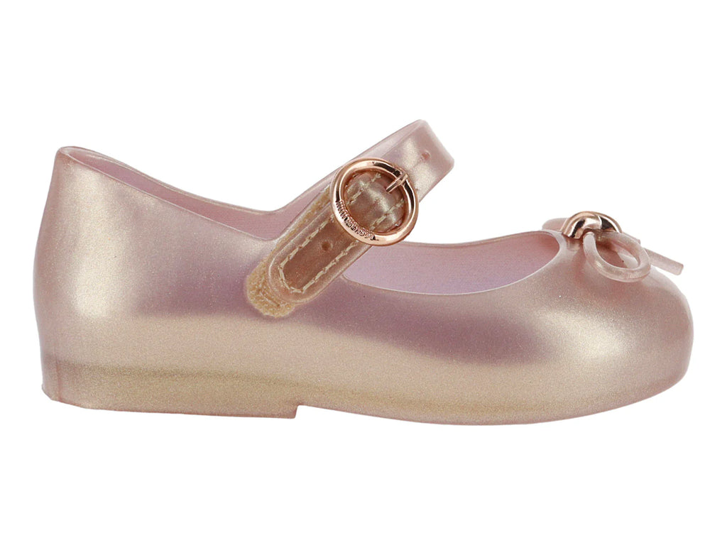 Zapatos Flats Mini Melissa Rosa Perlado para Niña