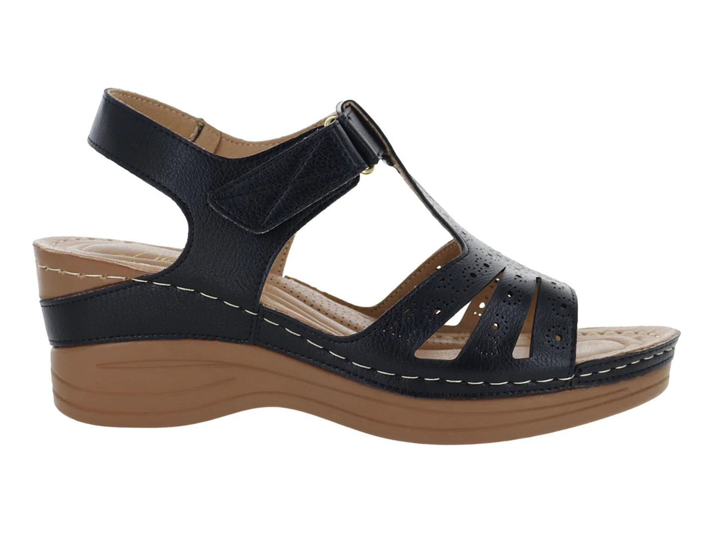 Sandalias Mas Descanso Negro para Mujer