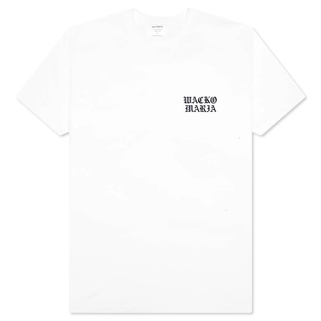 Washed Heavyweight Crewneck T Shirt Type 2 White