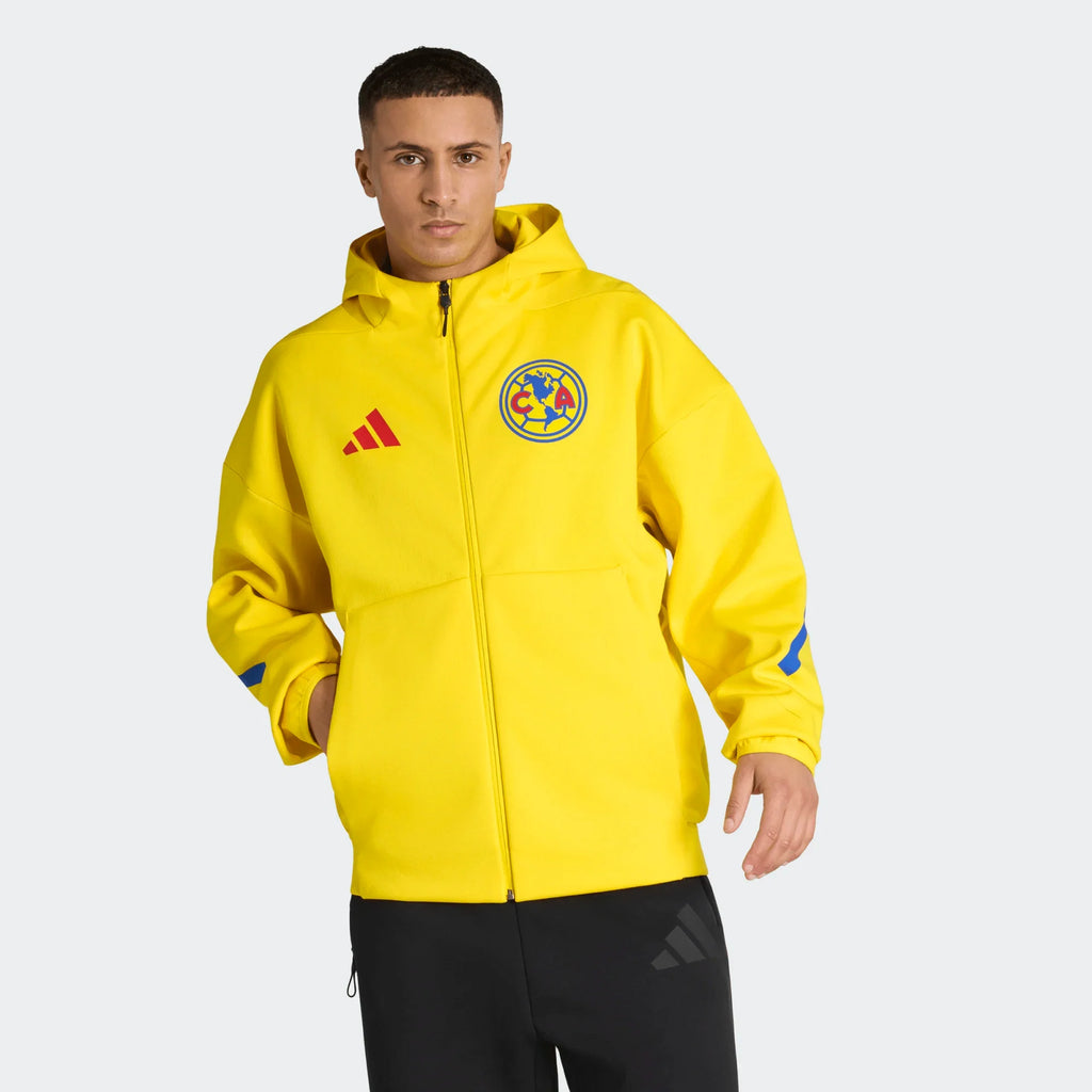 adidas Club America ZNE Anthem Soccer Jacket Yellow