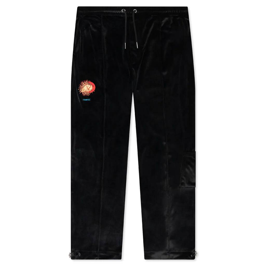 Merci Velour Pants Black