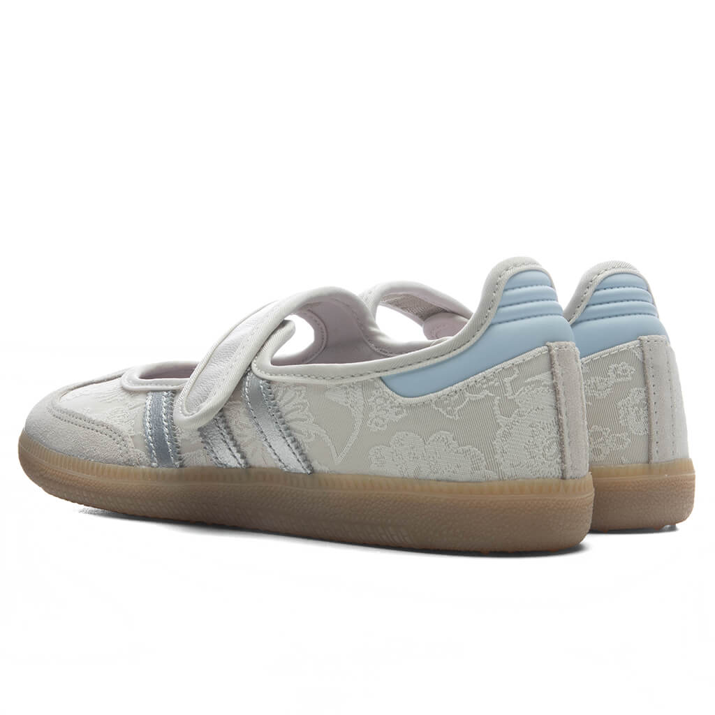adidas Originals x Liberty London Womens Samba Jane Chalk Pearl Silver Metallic Chalk White