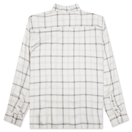 Shadow Plaid Rayon Shirt Natural