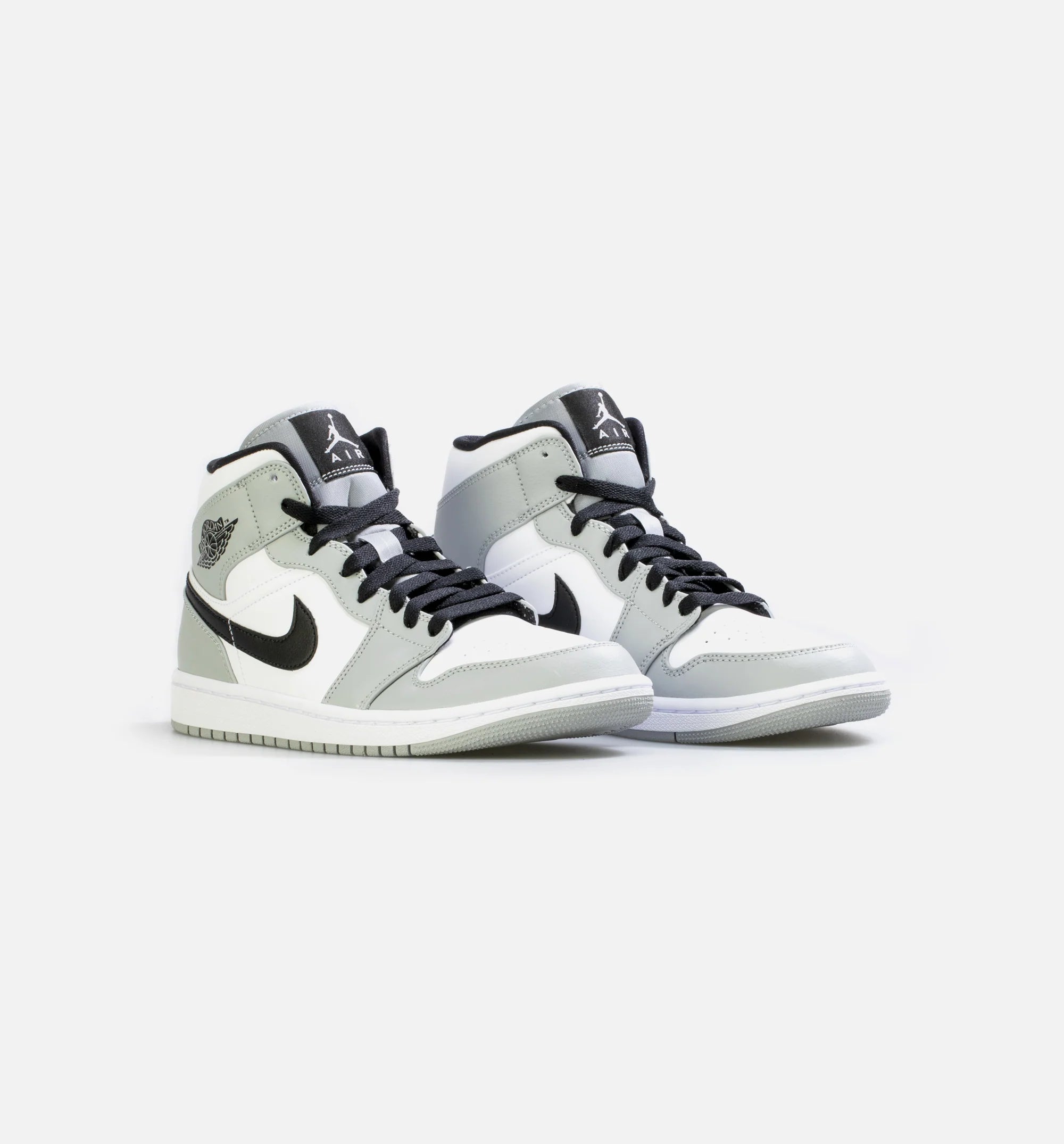 Air Jordan 1 Mid Smoke Grey Mens Lifestyle Shoe Black Grey