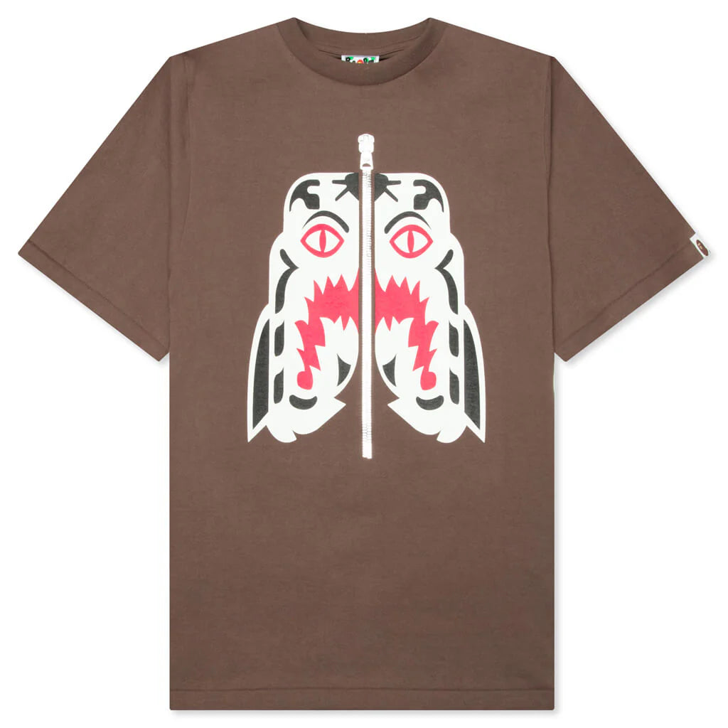 White Tiger Tee Brown